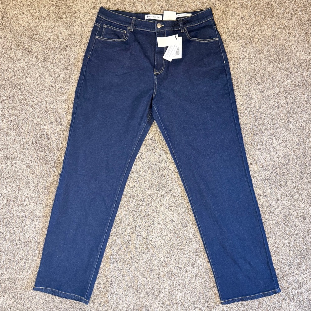 American Tall Harper High Rise Straight Jeans 36x35 Ink Blue AW-PJ-10185 NWT
